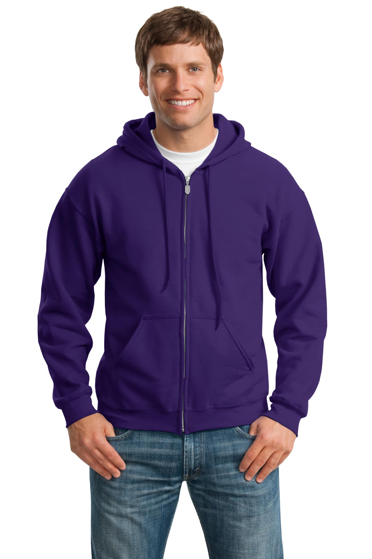 Gildan Heavy Blend™ Full-Zip Hooded Sweatshirt - Purple