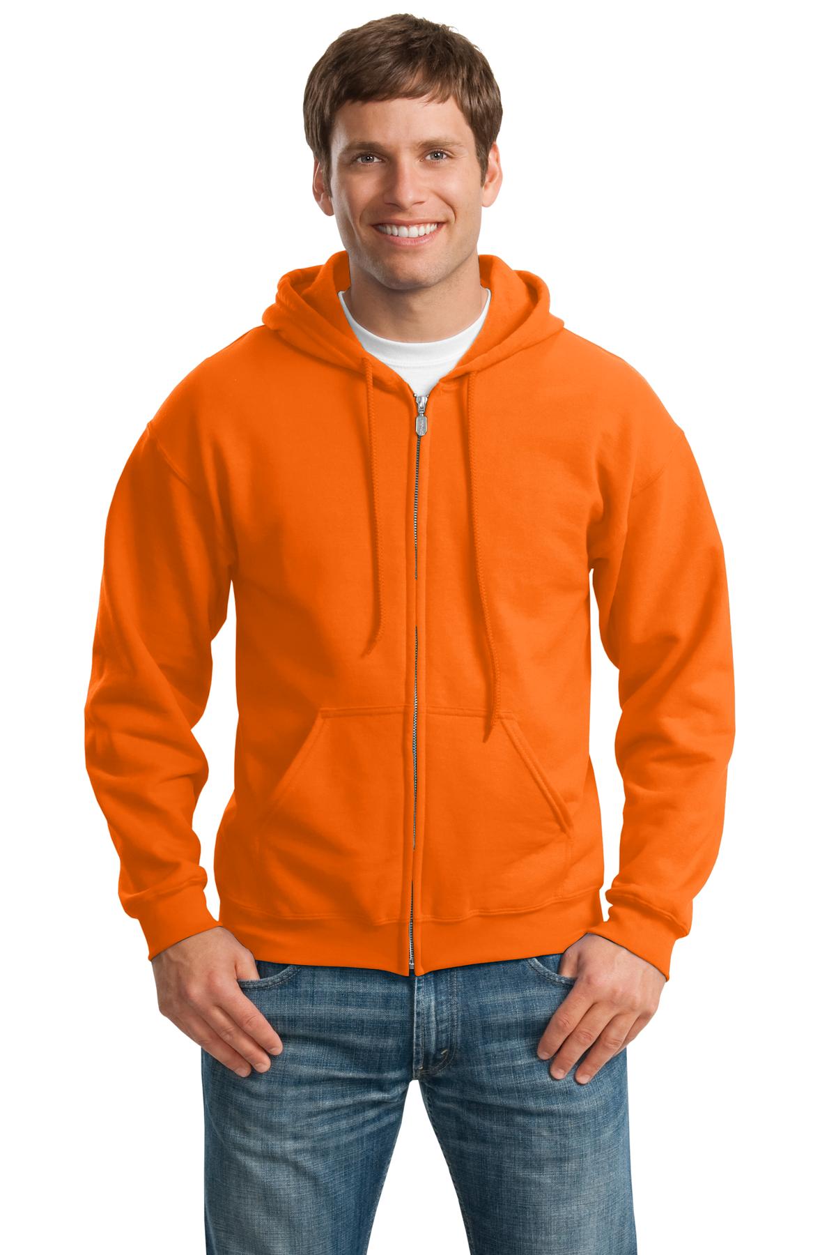 Gildan Heavy Blend™ Full-Zip Hooded Sweatshirt - S. Orange