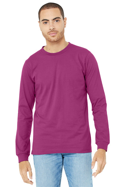 BELLA+CANVAS  Unisex Jersey Long Sleeve Tee - Berry