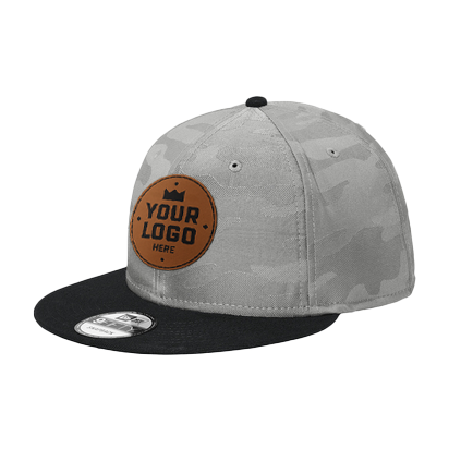 New Era Camo Flat Bill Custom Snapback Cap