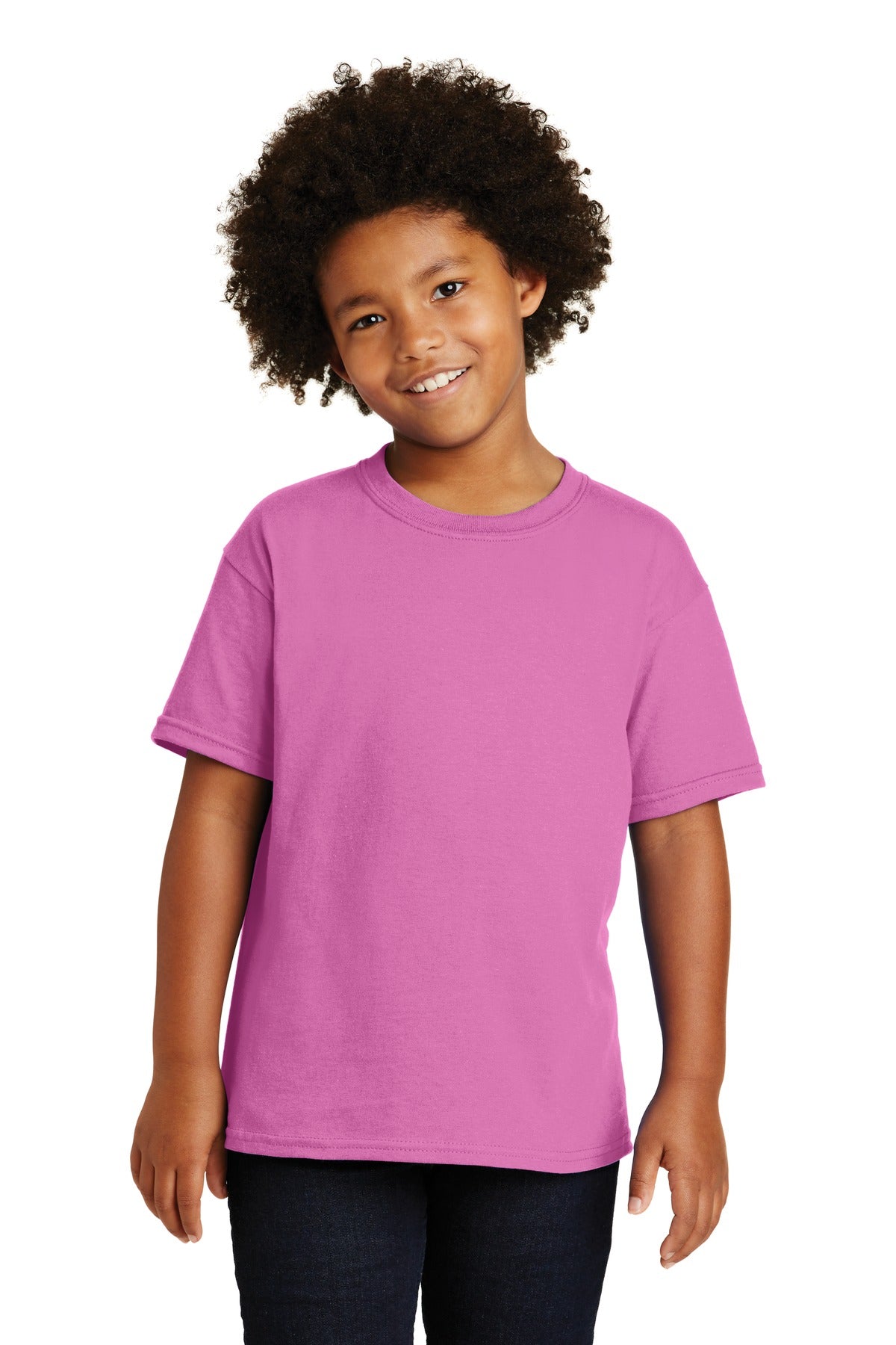 Gildan - Youth  Heavy Cotton 100% Cotton T-Shirt - Azalea