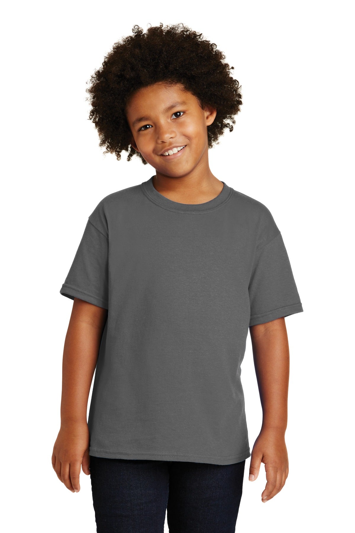 Gildan - Youth  Heavy Cotton 100% Cotton T-Shirt - Charcoal