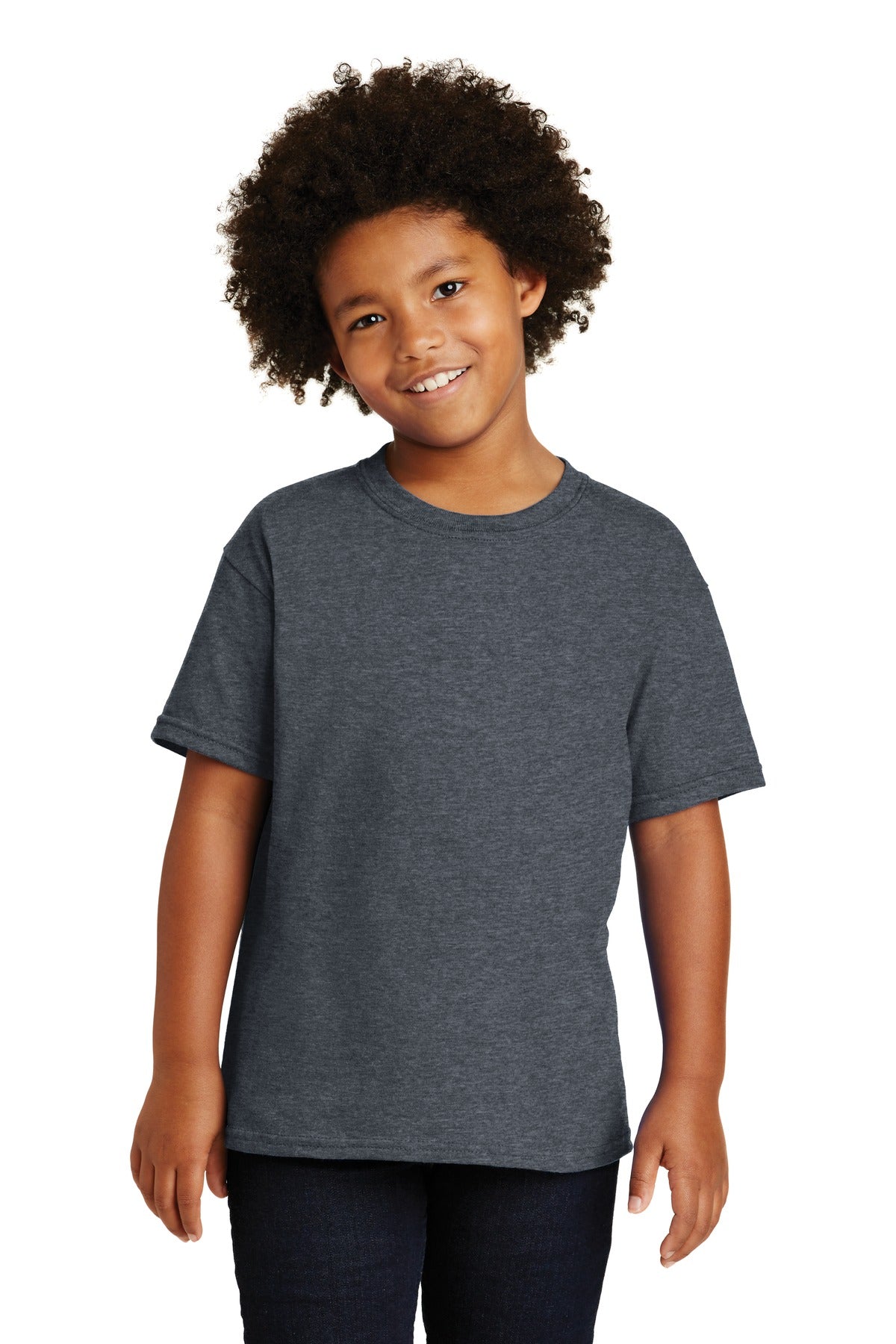 Gildan - Youth  Heavy Cotton 100% Cotton T-Shirt - Dark Heather