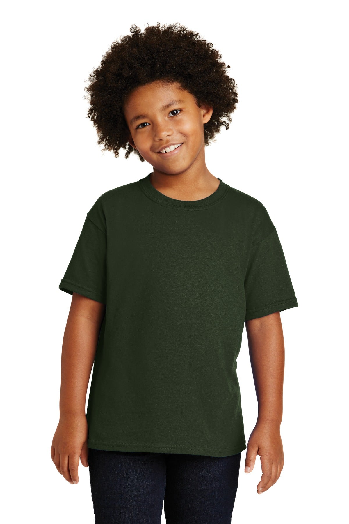 Gildan - Youth  Heavy Cotton 100% Cotton T-Shirt - Forest