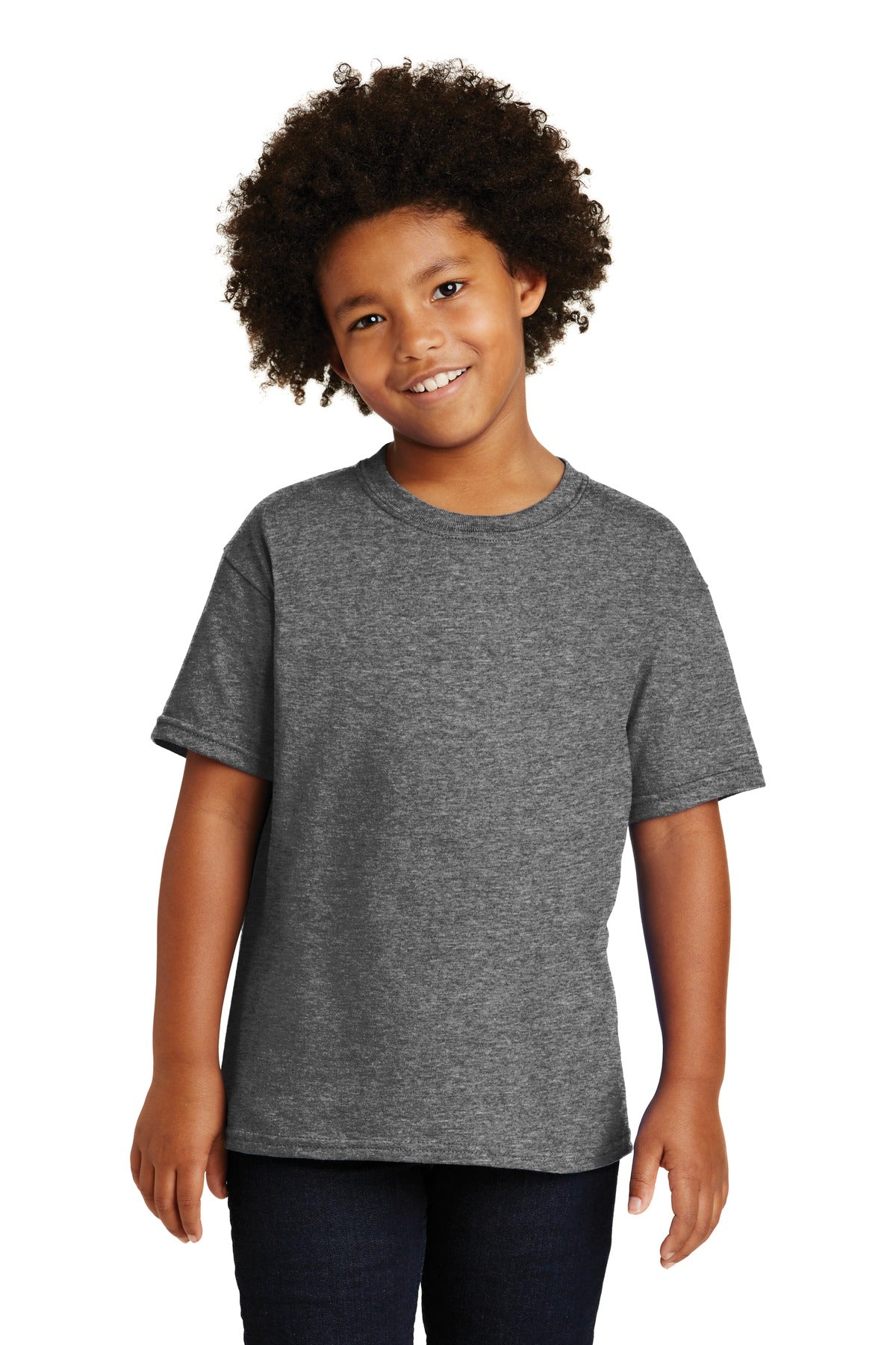 Gildan - Youth  Heavy Cotton 100% Cotton T-Shirt - Graphite Heather