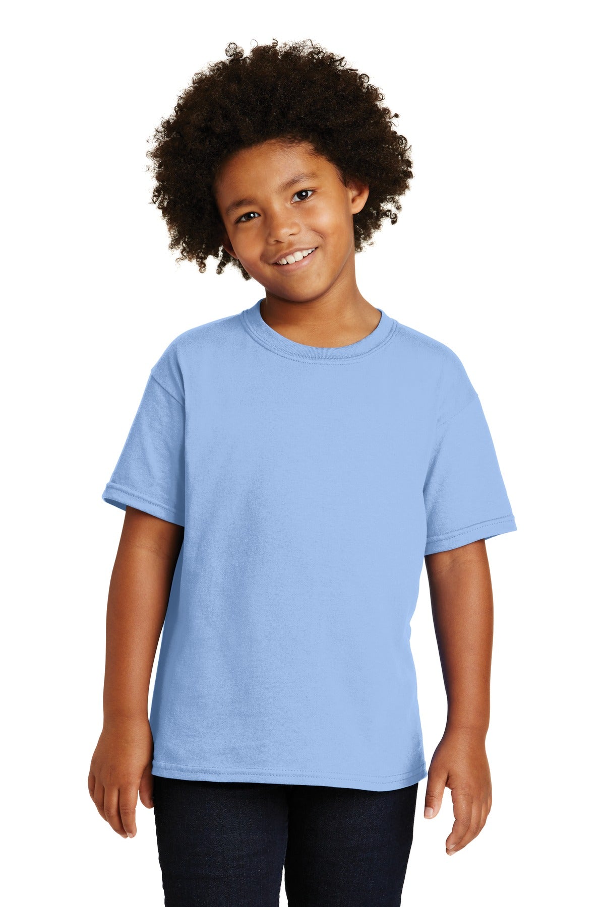 Gildan - Youth  Heavy Cotton 100% Cotton T-Shirt - Light Blue