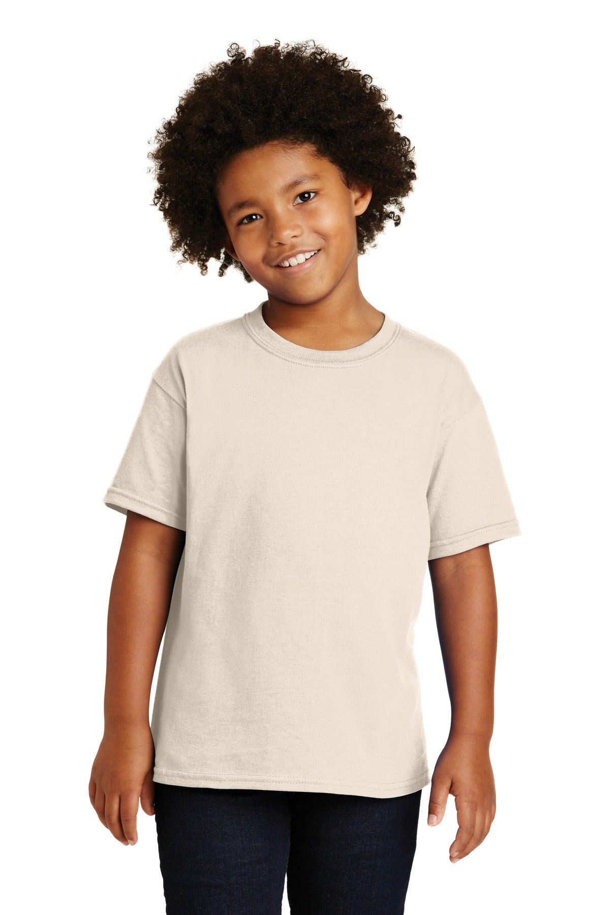 Gildan - Youth  Heavy Cotton 100% Cotton T-Shirt - Natural