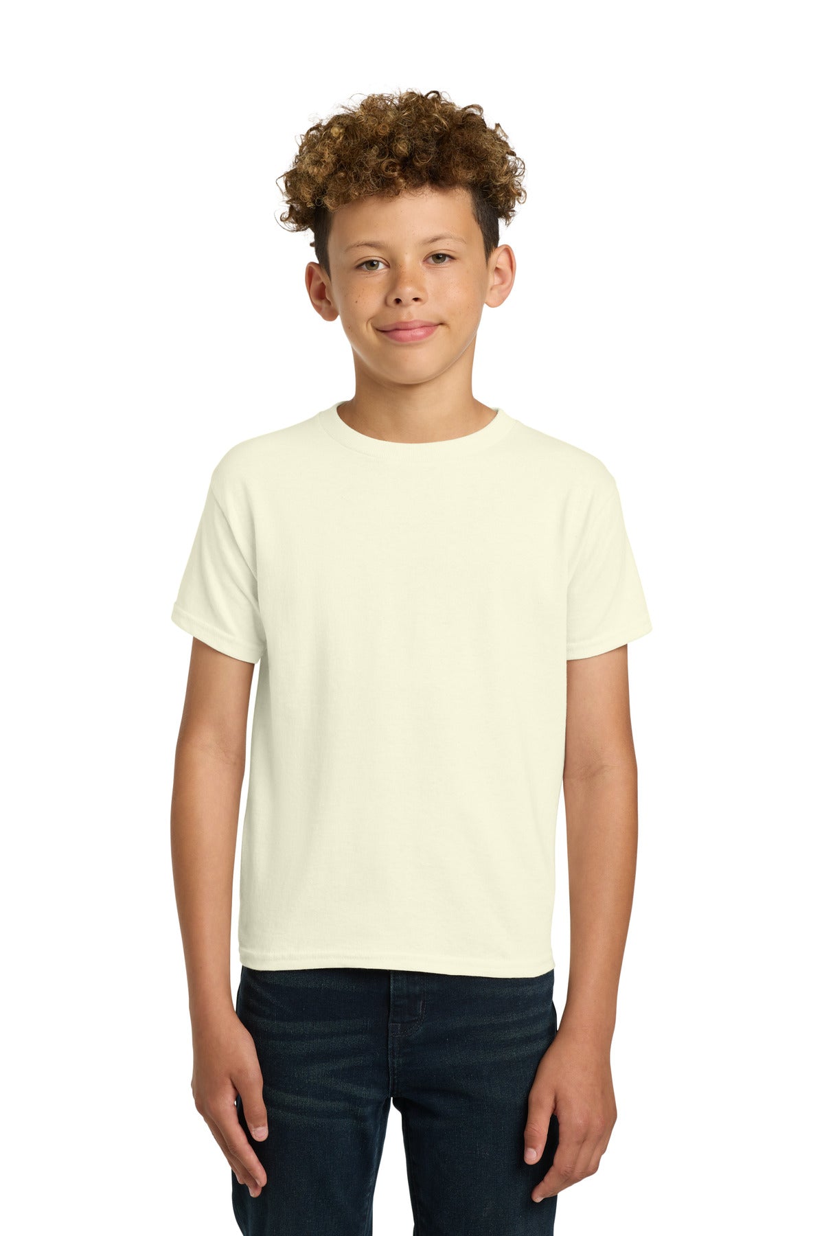 Gildan - Youth  Heavy Cotton 100% Cotton T-Shirt - Off White