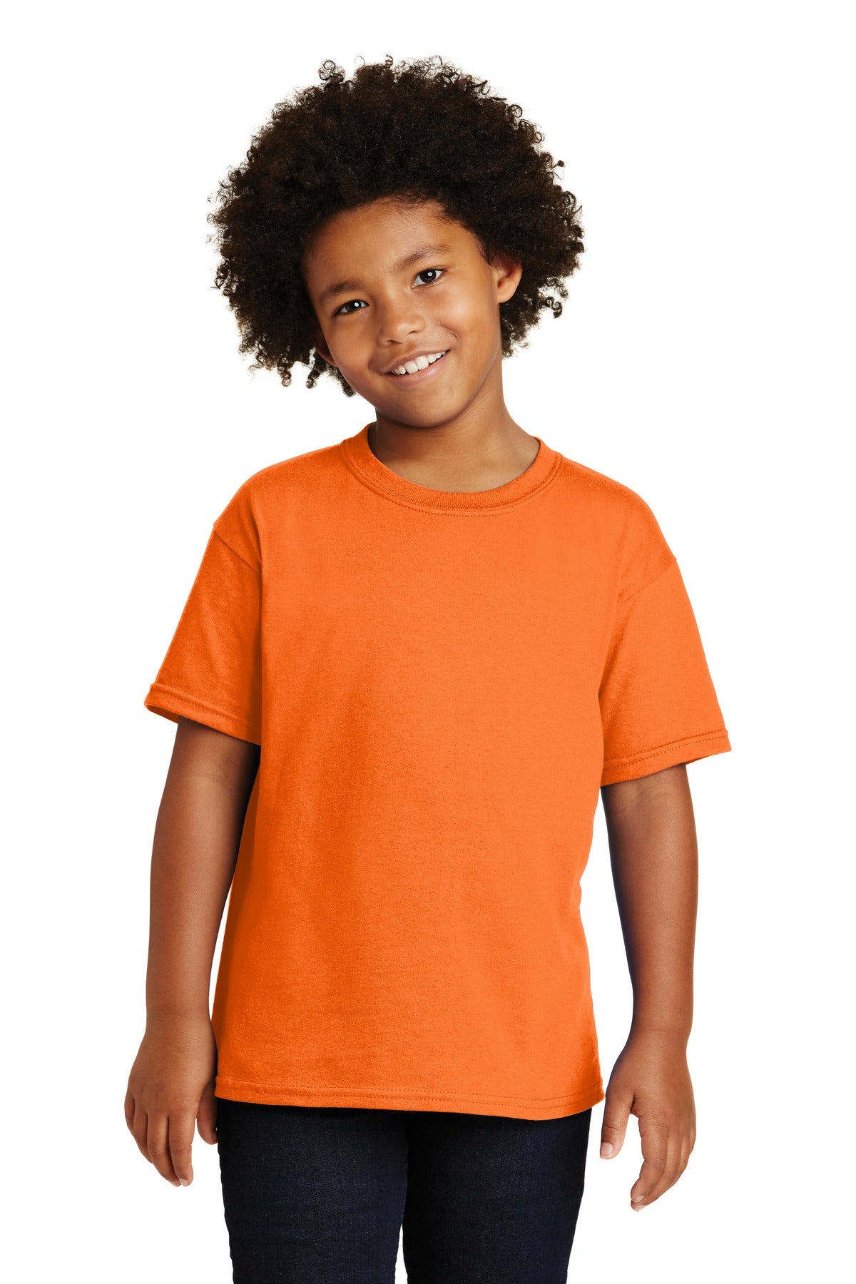 Gildan - Youth  Heavy Cotton 100% Cotton T-Shirt - S. Orange