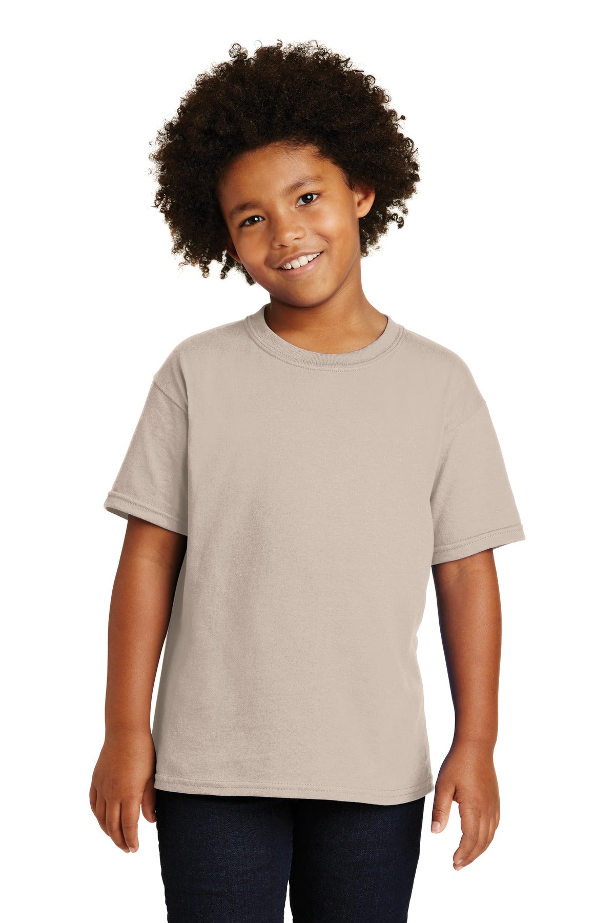 Gildan - Youth  Heavy Cotton 100% Cotton T-Shirt - Sand