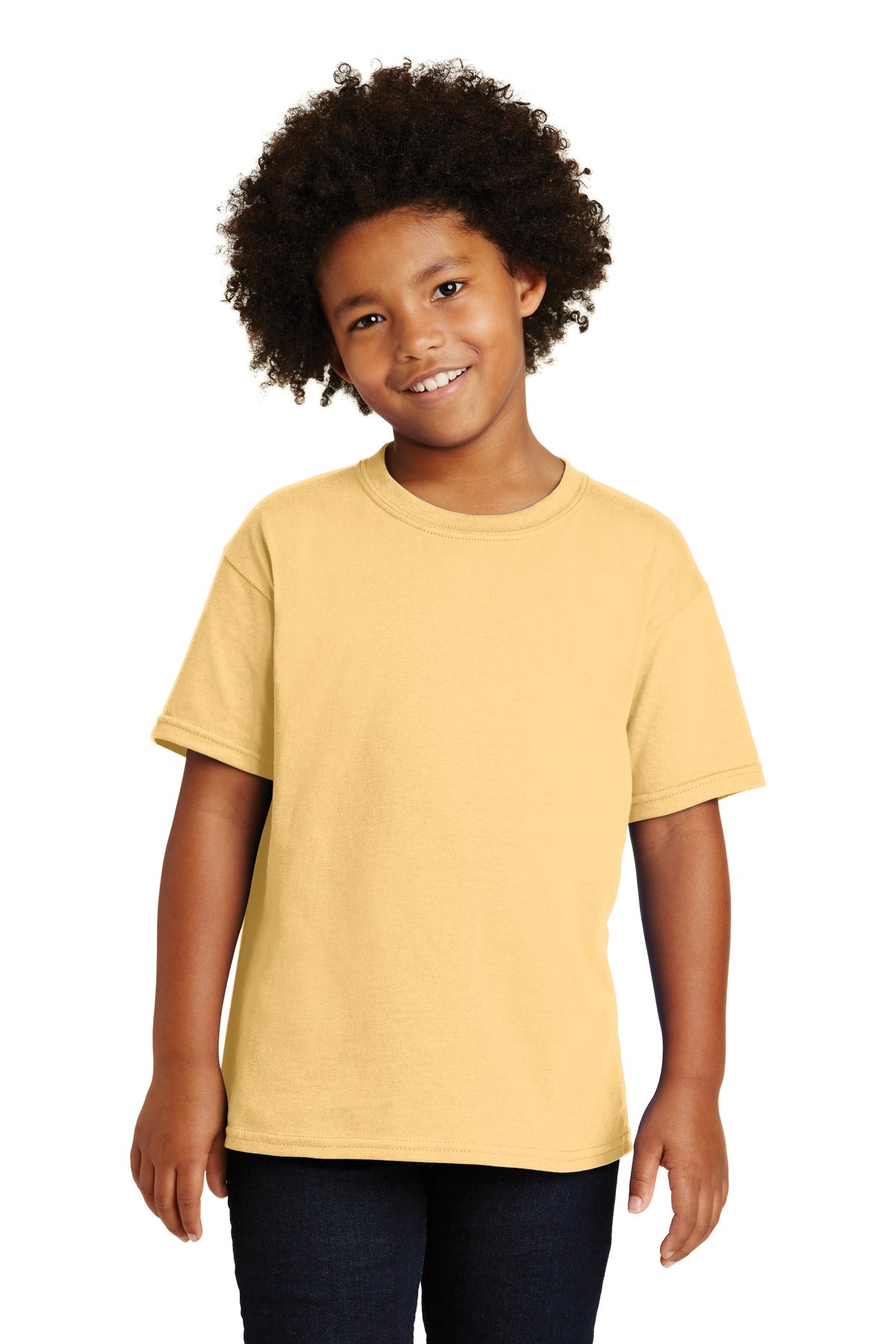 Gildan - Youth  Heavy Cotton 100% Cotton T-Shirt - Yellow Haze