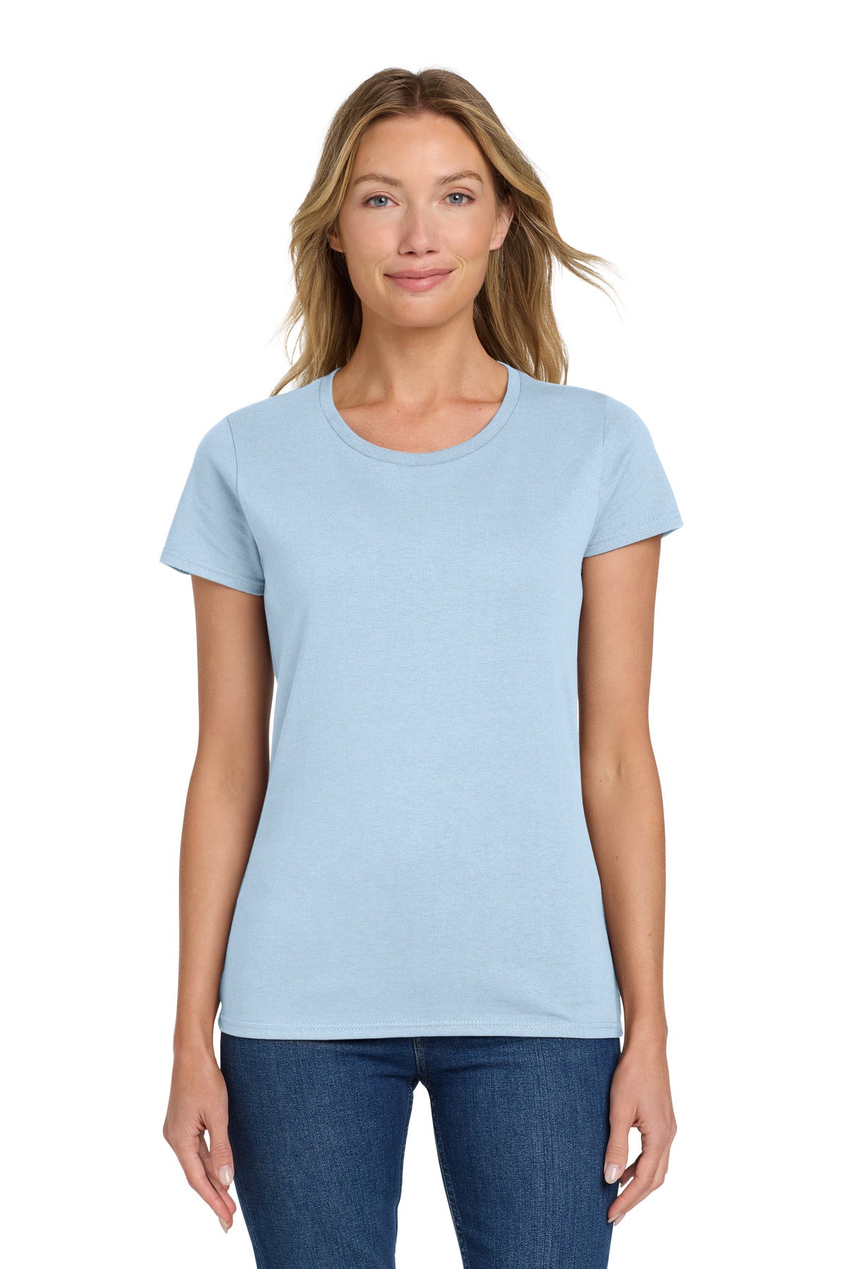 Gildan Women's Heavy Cotton 100% Cotton T-Shirt - Light Blue