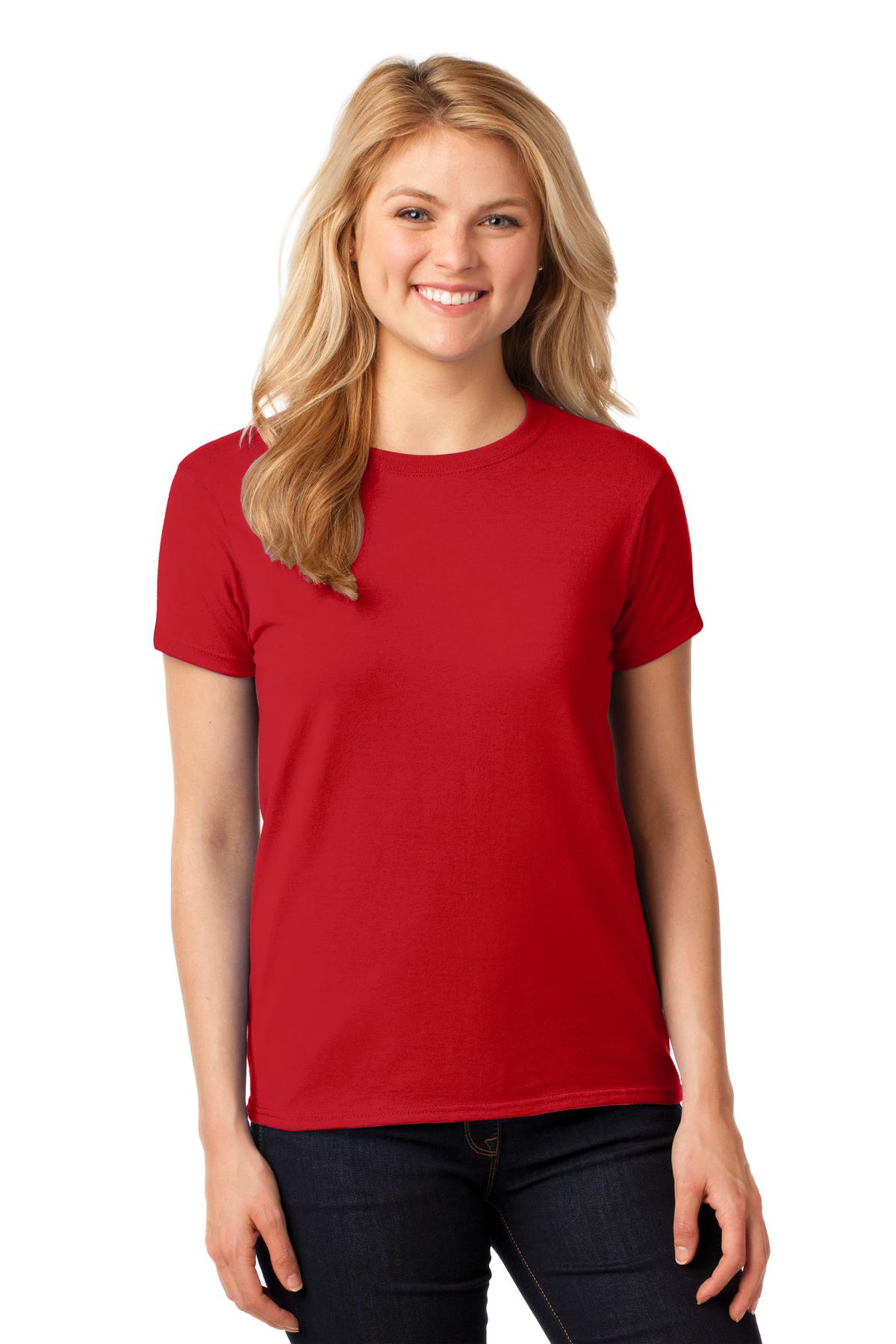 Gildan Women's Heavy Cotton 100% Cotton T-Shirt - Red