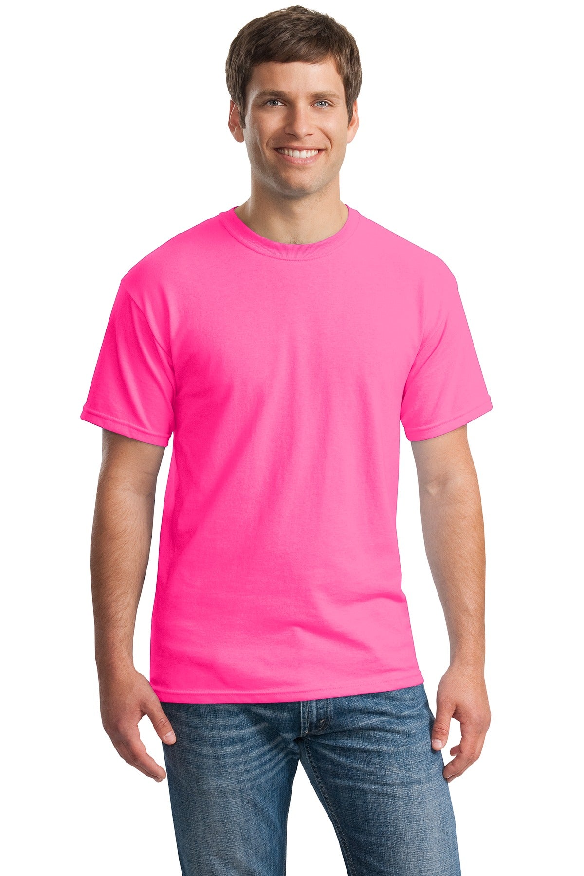 Gildan - Heavy Cotton 100% Cotton T-Shirt - Safety Pink