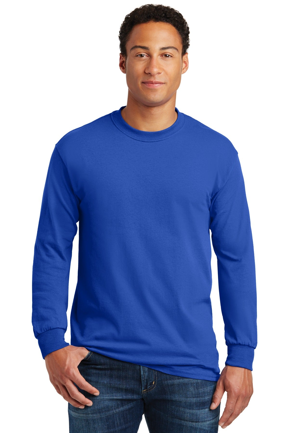Gildan - Heavy Cotton 100% Cotton Long Sleeve T-Shirt - Royal