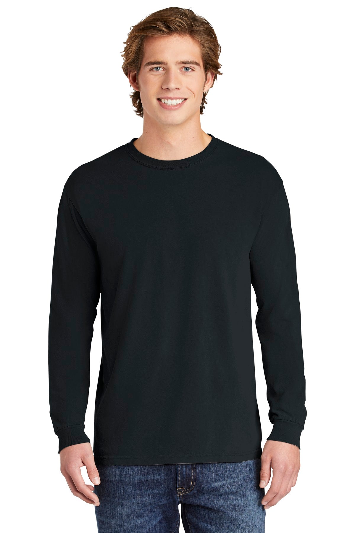 COMFORT COLORS  Heavyweight Ring Spun Long Sleeve Tee - Black