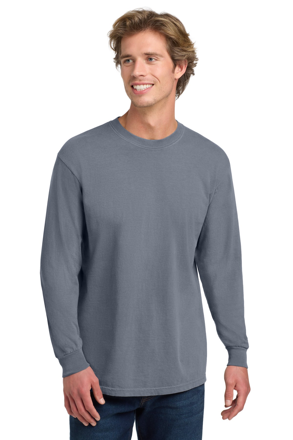 COMFORT COLORS  Heavyweight Ring Spun Long Sleeve Tee - Blue Jean
