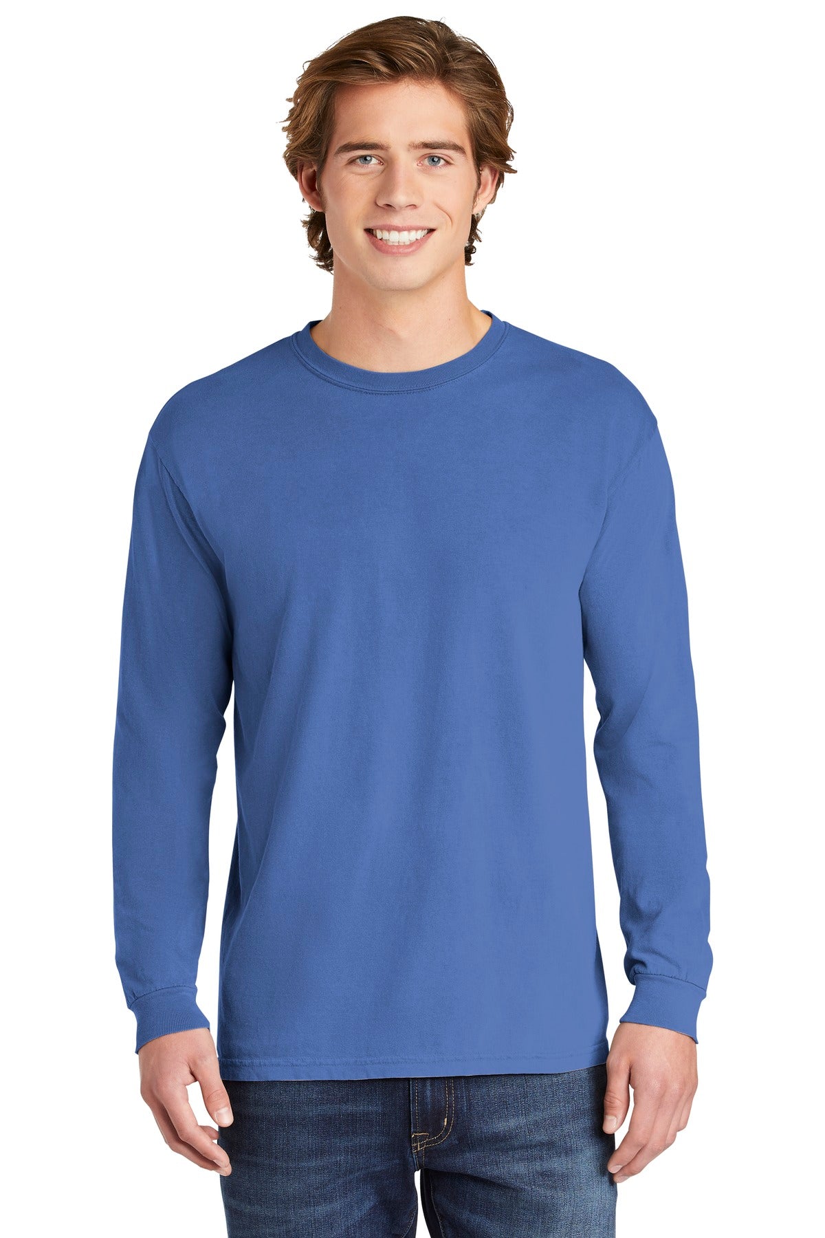 COMFORT COLORS  Heavyweight Ring Spun Long Sleeve Tee - Flo Blue