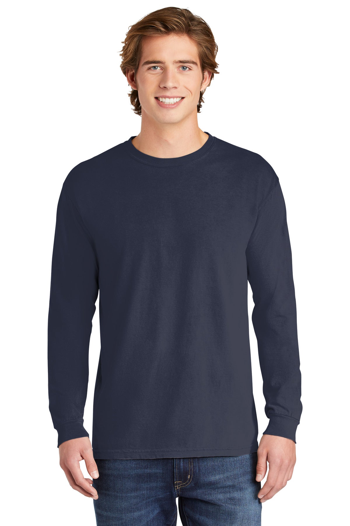 COMFORT COLORS  Heavyweight Ring Spun Long Sleeve Tee - Navy