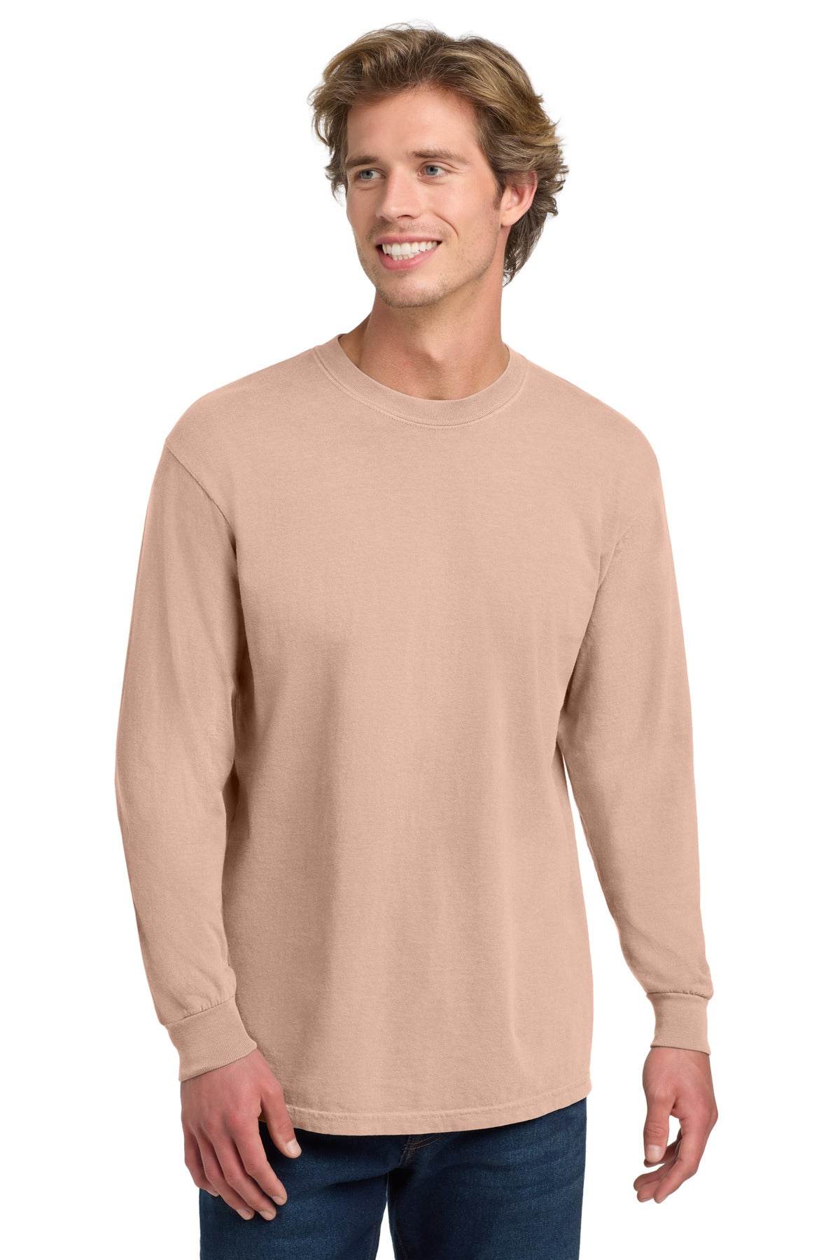 COMFORT COLORS  Heavyweight Ring Spun Long Sleeve Tee - Peachy