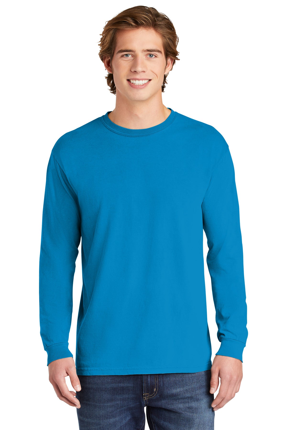 COMFORT COLORS  Heavyweight Ring Spun Long Sleeve Tee - Royal Caribe