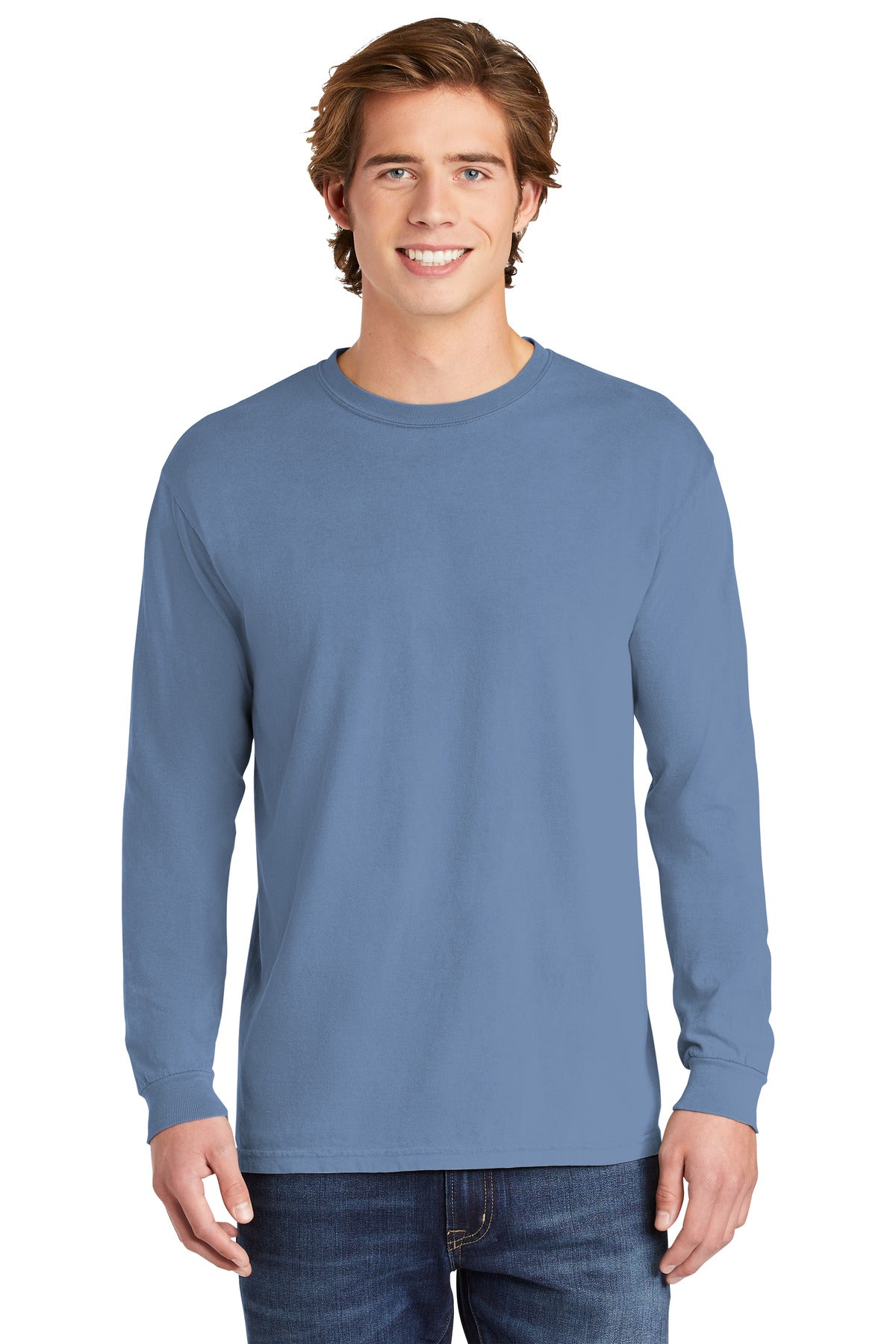COMFORT COLORS  Heavyweight Ring Spun Long Sleeve Tee - Washed Denim