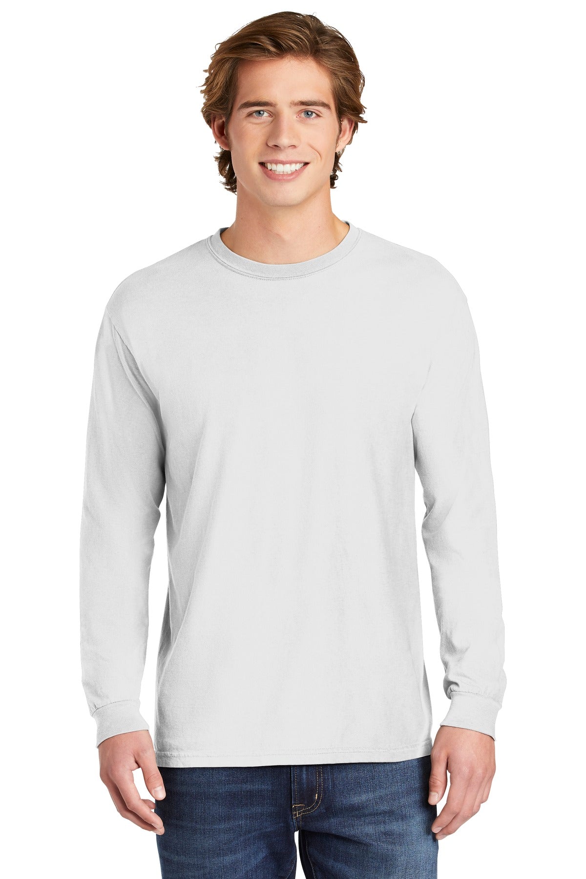 COMFORT COLORS  Heavyweight Ring Spun Long Sleeve Tee - White