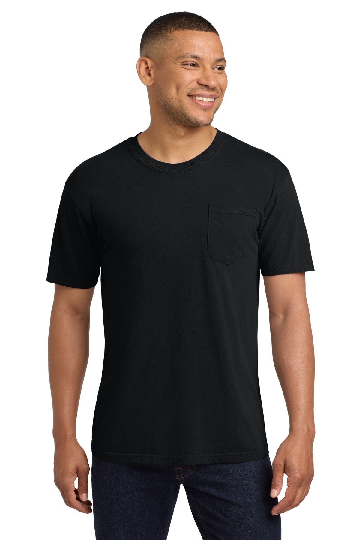 COMFORT COLORS  Heavyweight Ring Spun Pocket Tee - Black