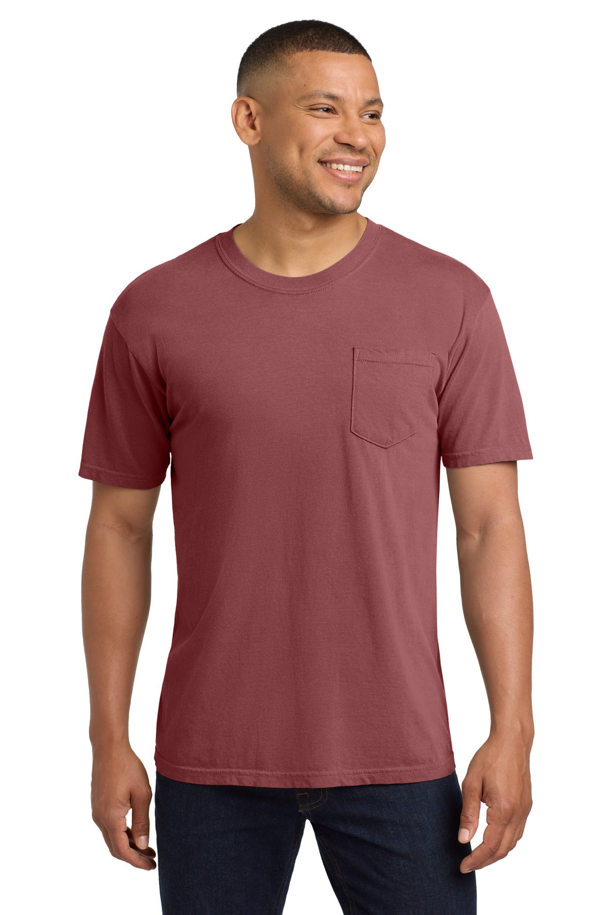 COMFORT COLORS  Heavyweight Ring Spun Pocket Tee - Brick