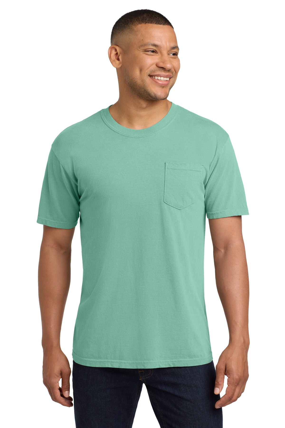 COMFORT COLORS  Heavyweight Ring Spun Pocket Tee - Chalky Mint