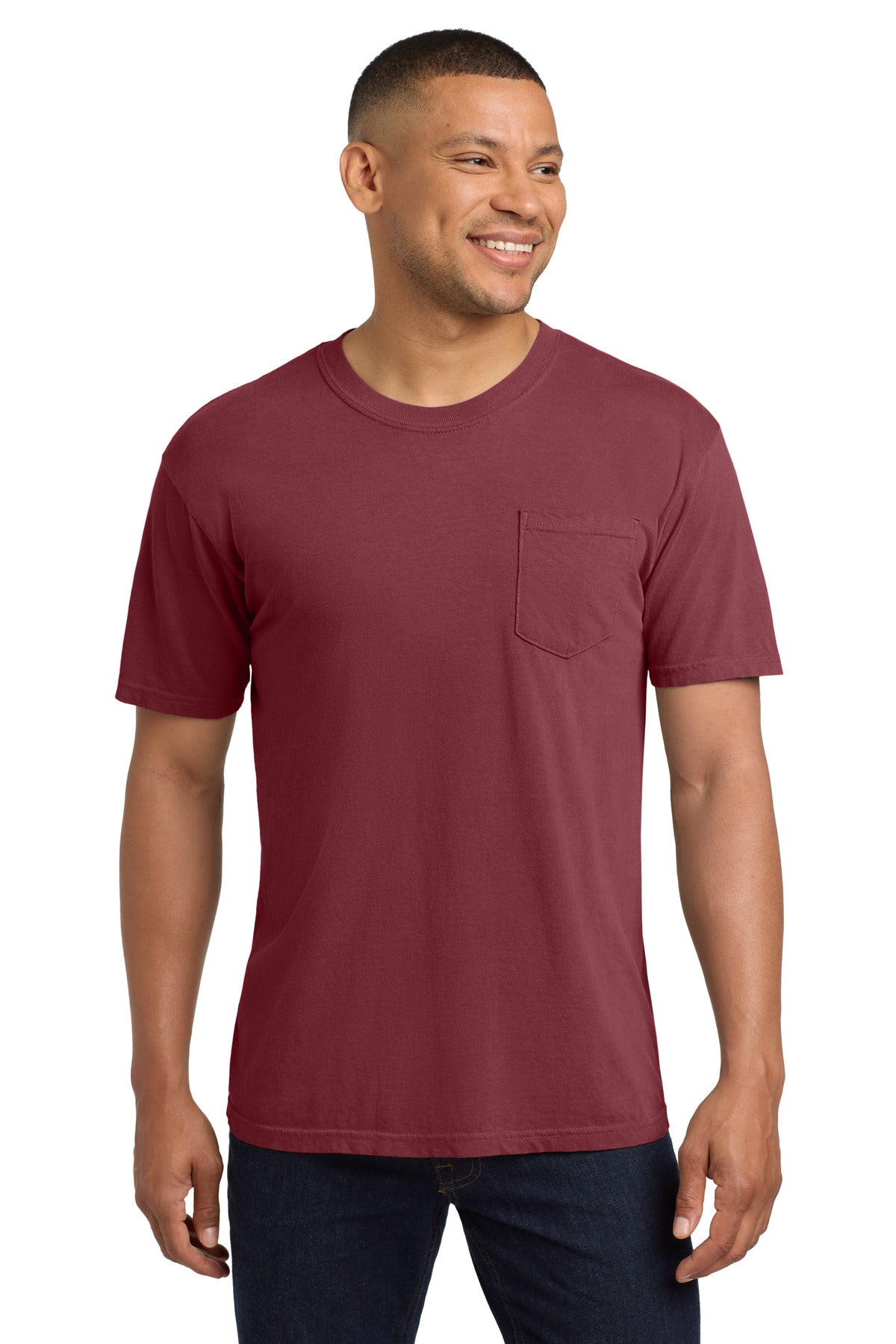 COMFORT COLORS  Heavyweight Ring Spun Pocket Tee - Chili