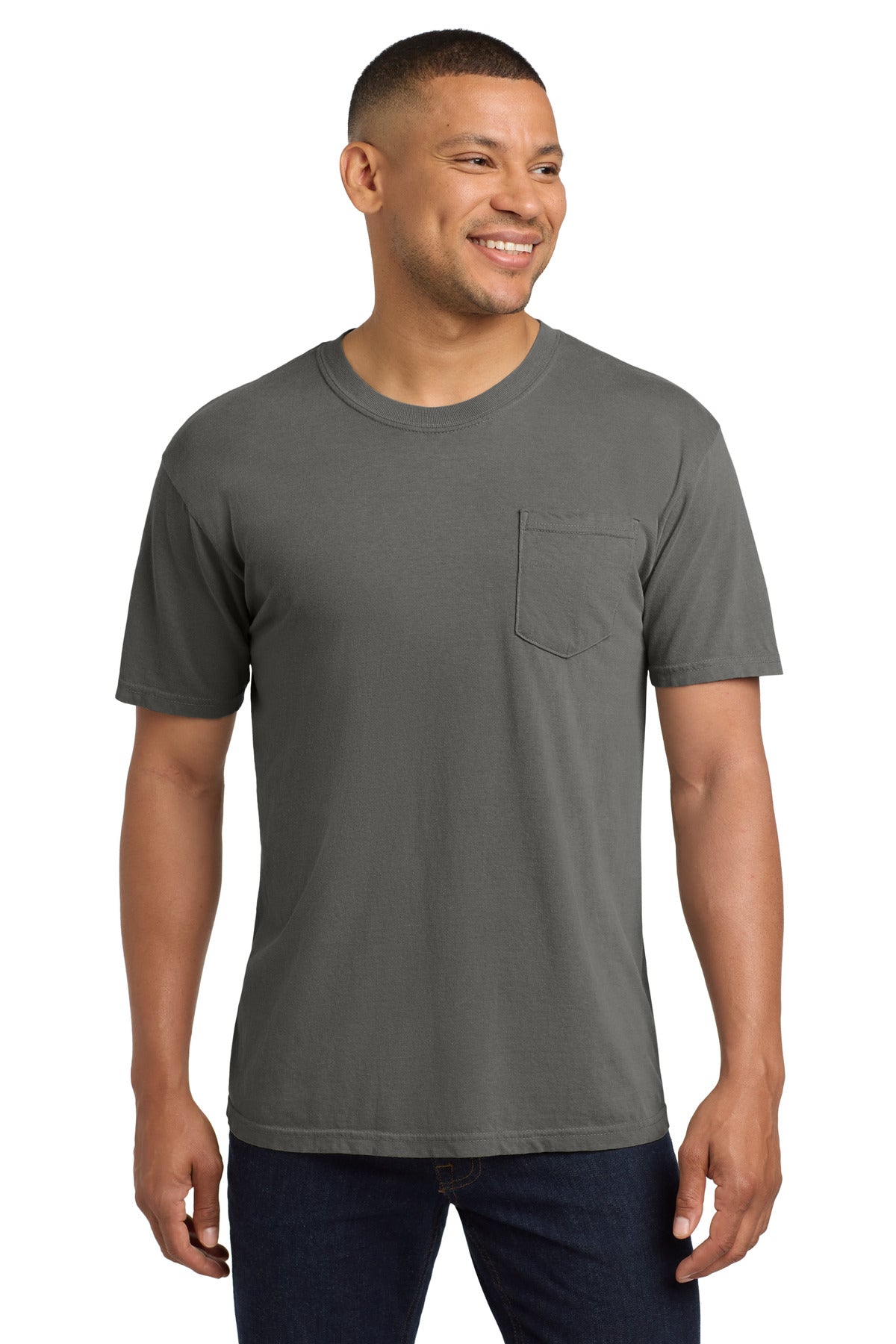 COMFORT COLORS  Heavyweight Ring Spun Pocket Tee - Grey