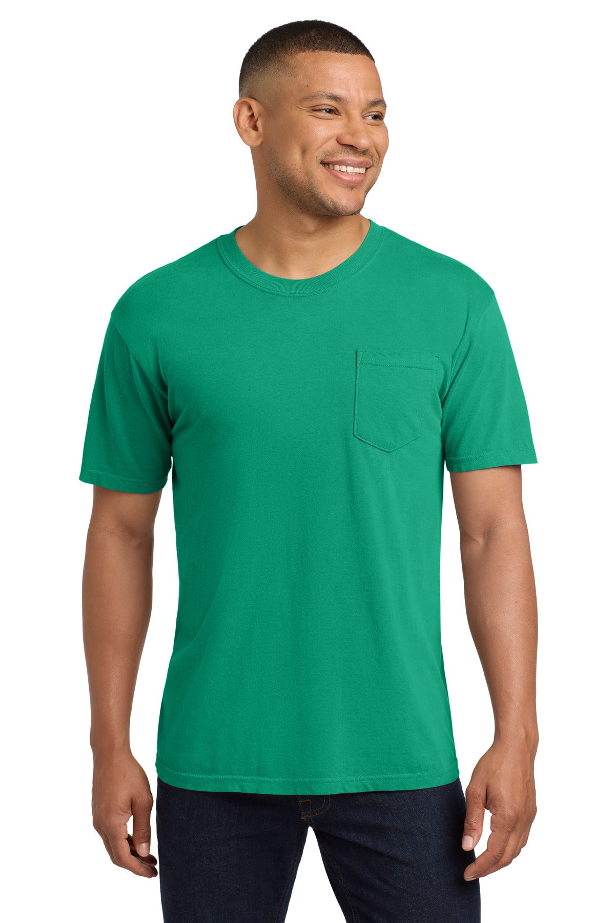 COMFORT COLORS  Heavyweight Ring Spun Pocket Tee - Island Green