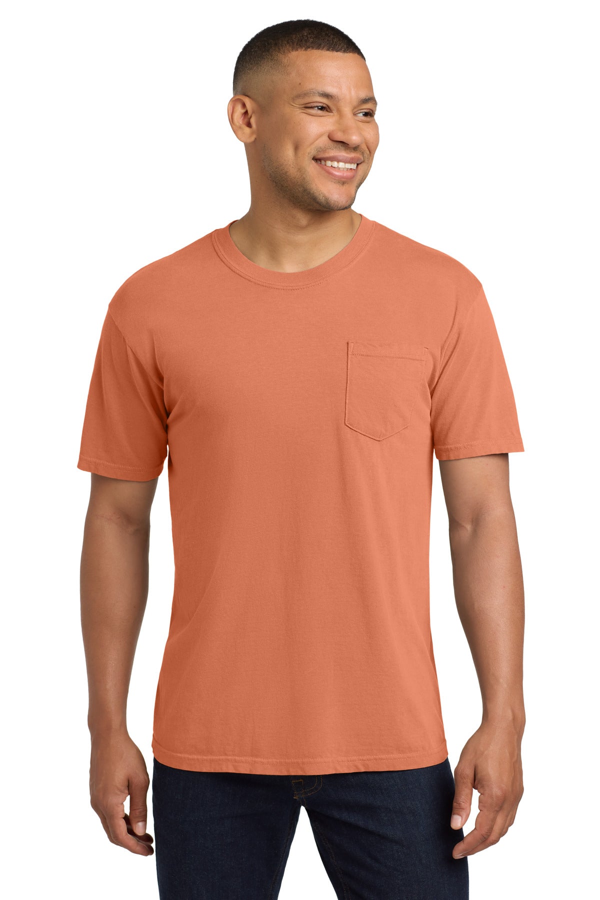 COMFORT COLORS  Heavyweight Ring Spun Pocket Tee - Melon