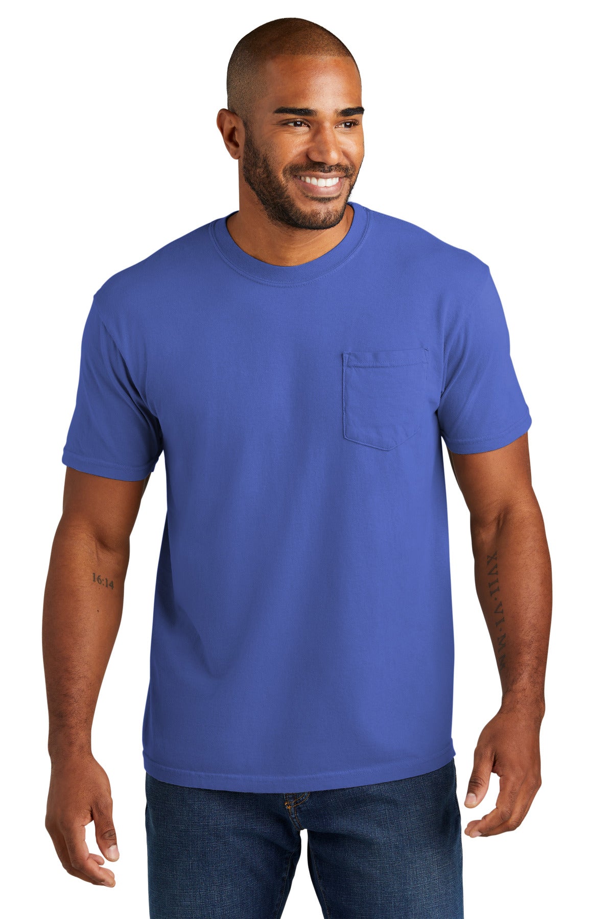 COMFORT COLORS  Heavyweight Ring Spun Pocket Tee - Mystic