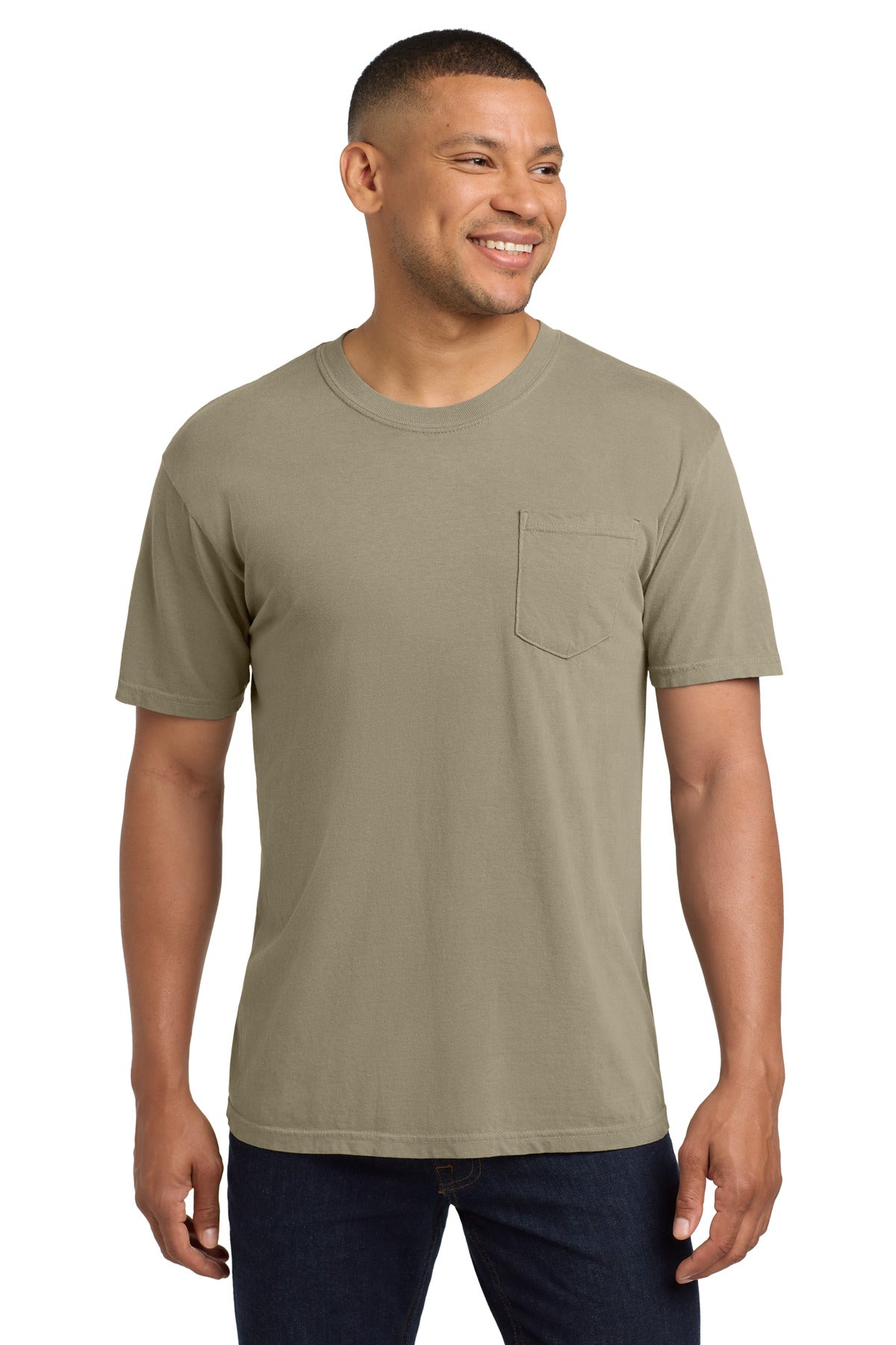COMFORT COLORS  Heavyweight Ring Spun Pocket Tee - Sandstone