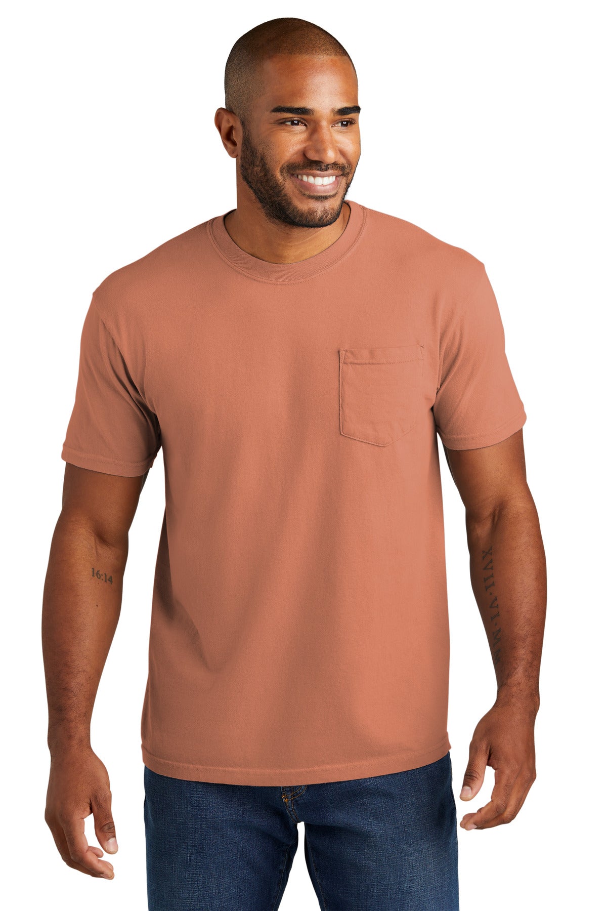 COMFORT COLORS  Heavyweight Ring Spun Pocket Tee - Terracota