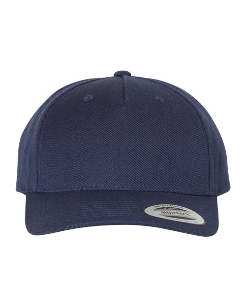 Yupoong Premium Five-Panel Curved Visor Custom Snapback Hat