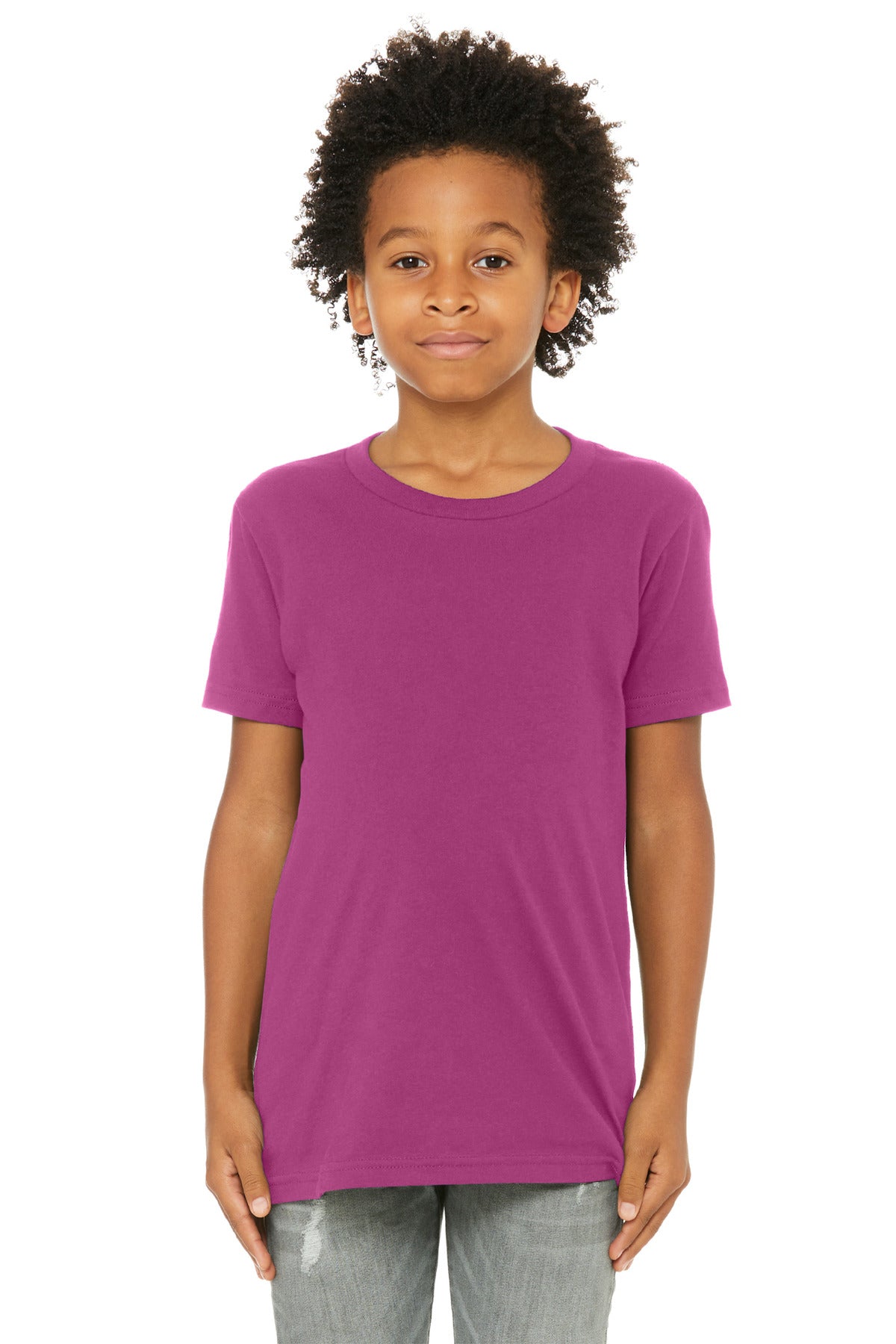 BELLA+CANVAS  Youth Jersey Short Sleeve Tee - Berry
