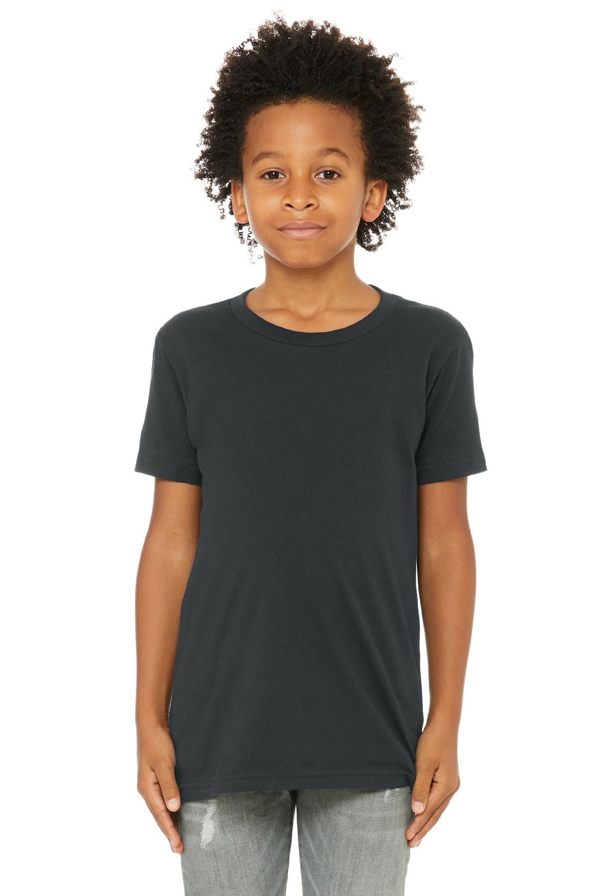 BELLA+CANVAS  Youth Jersey Short Sleeve Tee - Dark Grey