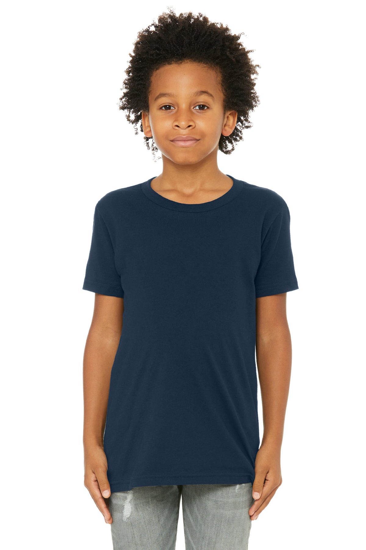 BELLA+CANVAS  Youth Jersey Short Sleeve Tee - Navy
