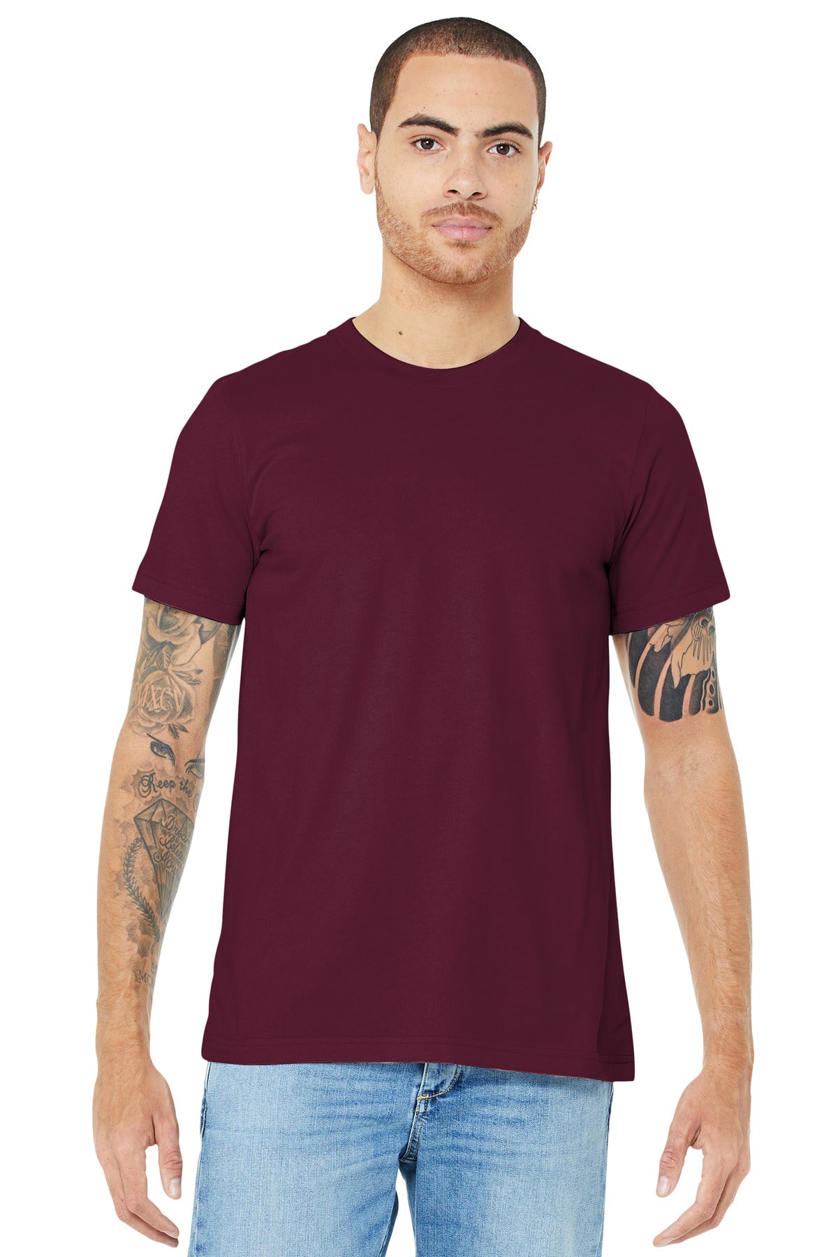 BELLA+CANVAS  Unisex Jersey Short Sleeve Tee - Maroon
