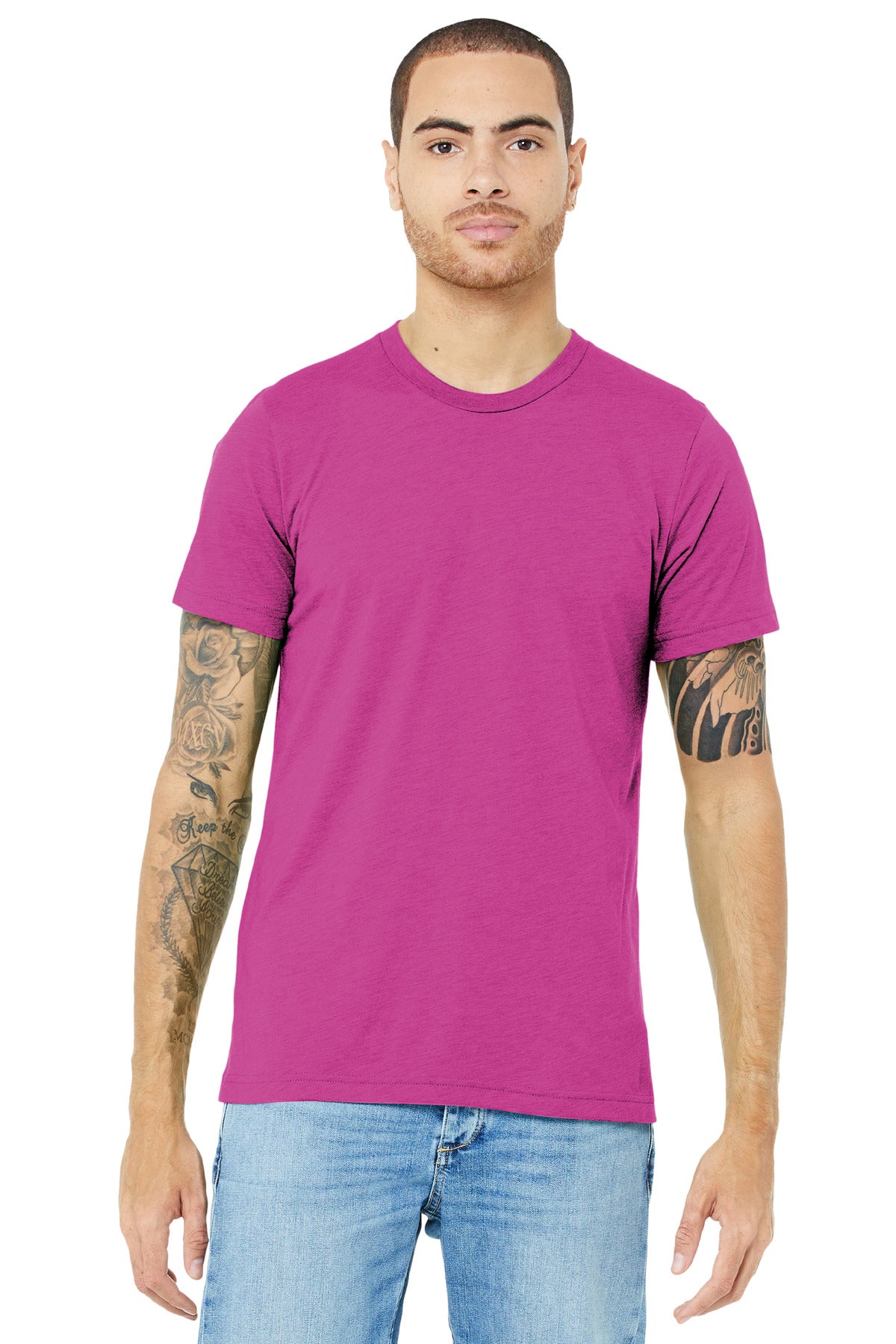 BELLA+CANVAS  Unisex Triblend Short Sleeve Tee - Berry Triblend
