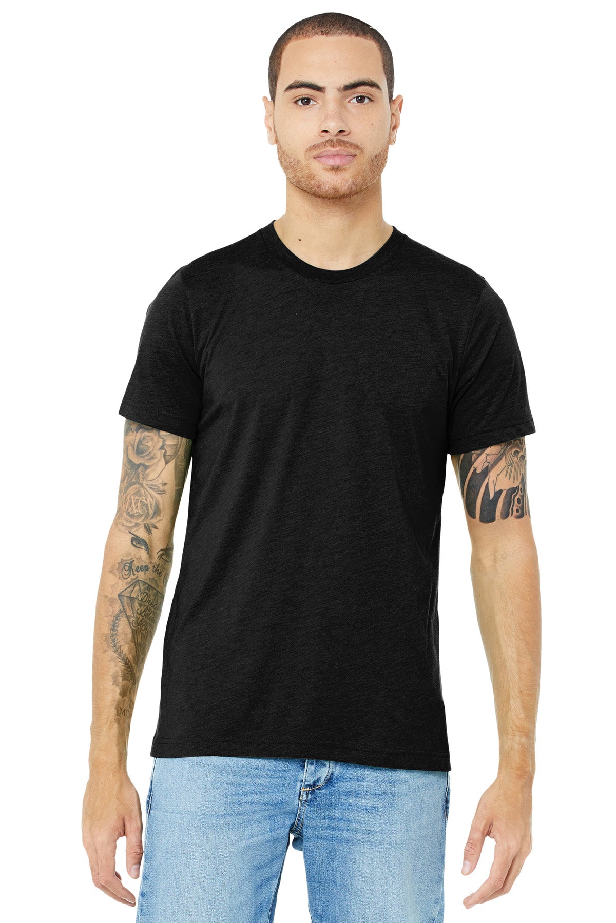 BELLA+CANVAS  Unisex Triblend Short Sleeve Tee - Black Heather Triblend
