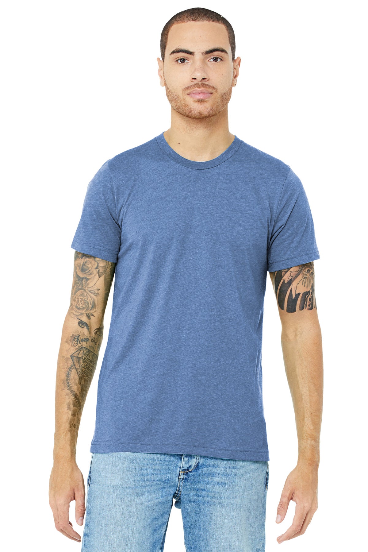 BELLA+CANVAS  Unisex Triblend Short Sleeve Tee - Blue Triblend