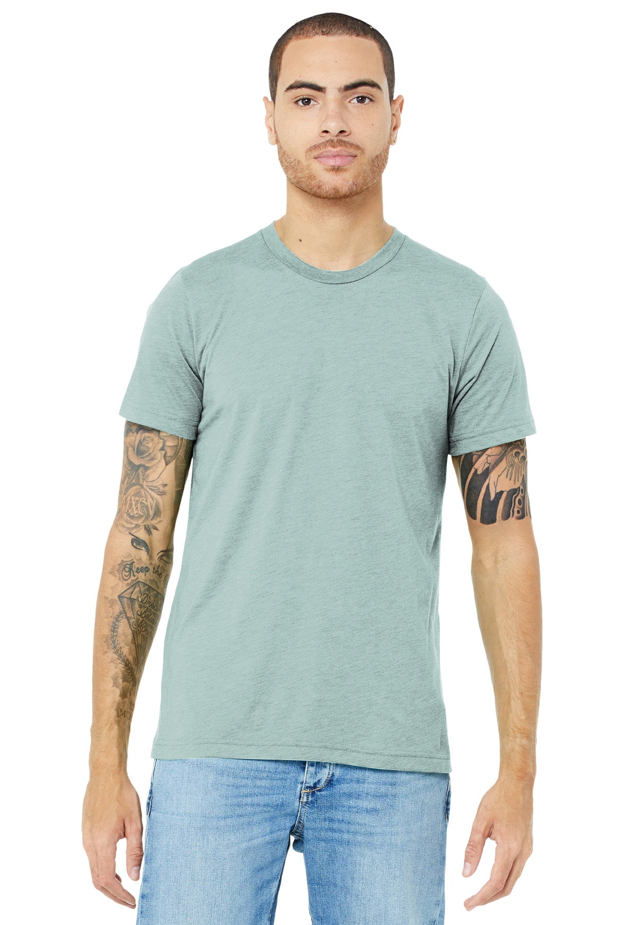 BELLA+CANVAS  Unisex Triblend Short Sleeve Tee - Dusty Blue Triblend