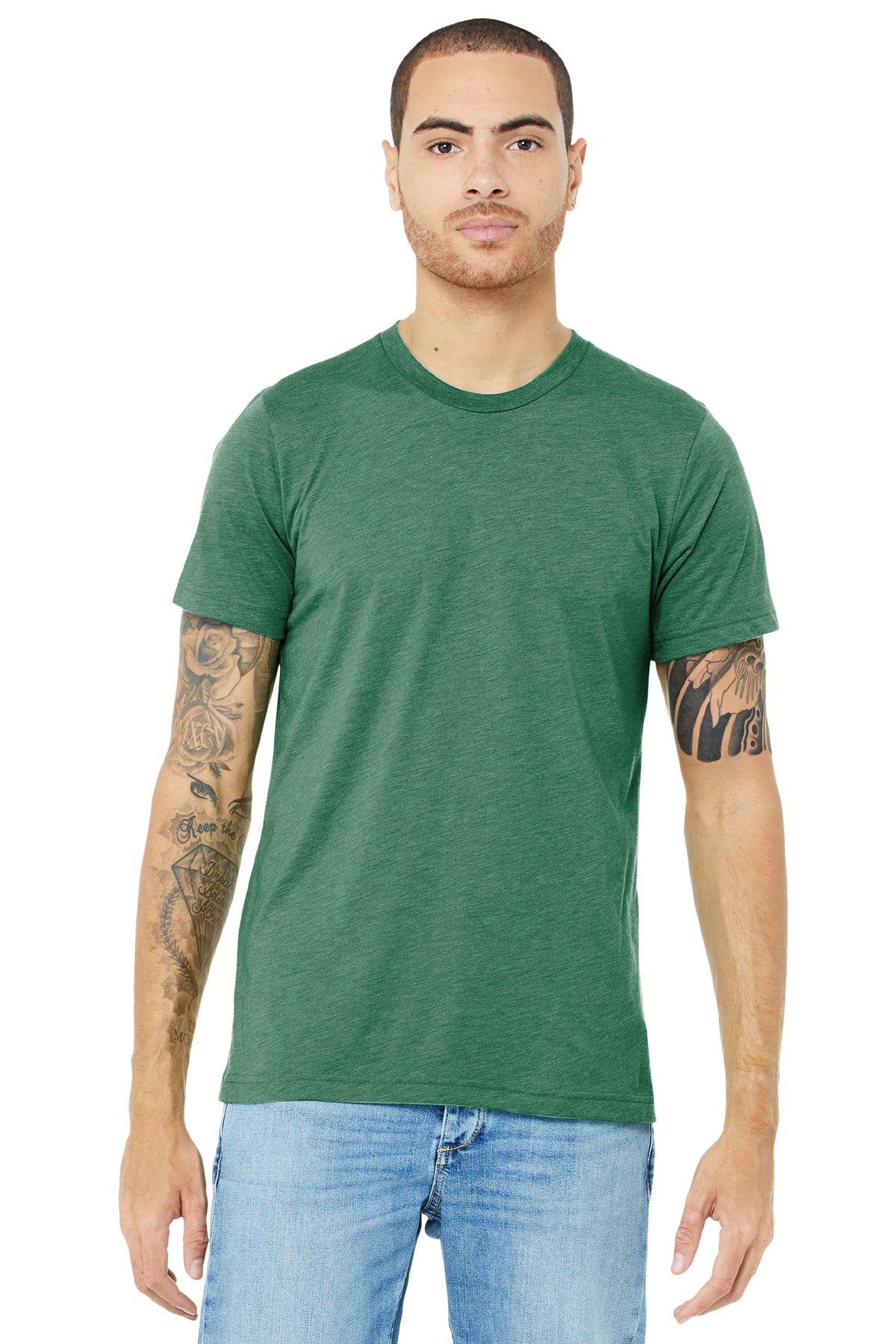 BELLA+CANVAS  Unisex Triblend Short Sleeve Tee - Grass Green Triblend