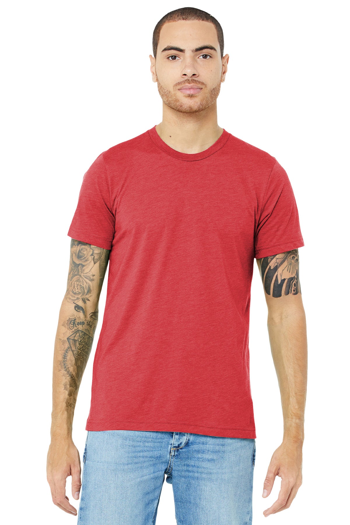BELLA+CANVAS  Unisex Triblend Short Sleeve Tee - Red Triblend
