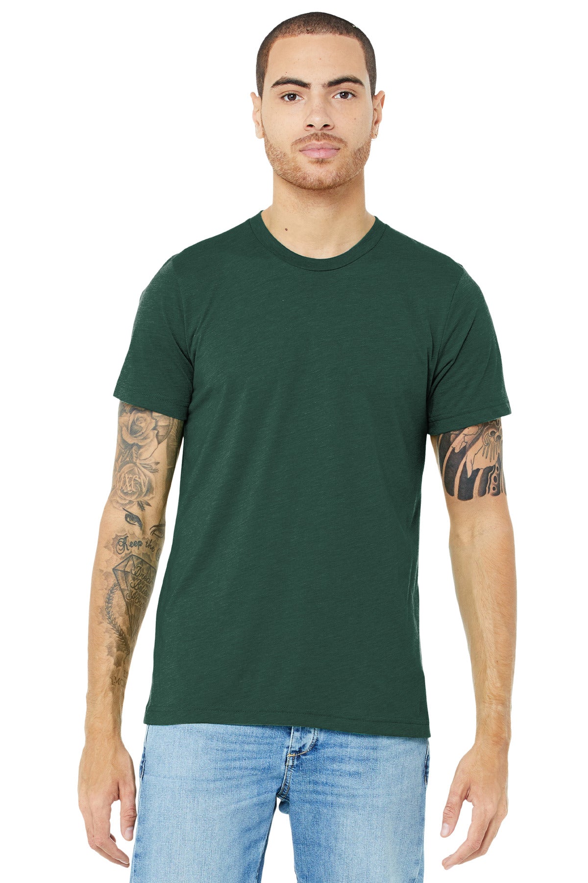 BELLA+CANVAS  Unisex Triblend Short Sleeve Tee - Solid Forest Triblend