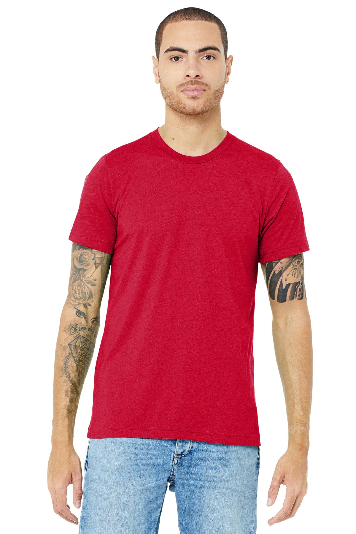 BELLA+CANVAS  Unisex Triblend Short Sleeve Tee - Solid Red Triblend